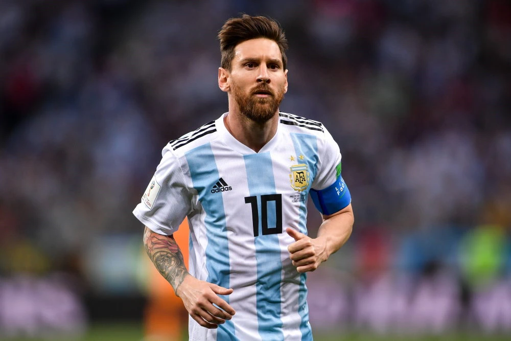 Lionel Messi - här spelandes för Argentina